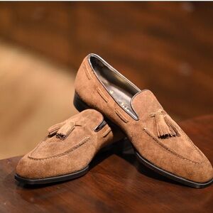 Mckay/Blake men’s Dark Brown Suede tassel loafers Size 10.5